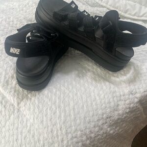 Nike Black Platform Sandals